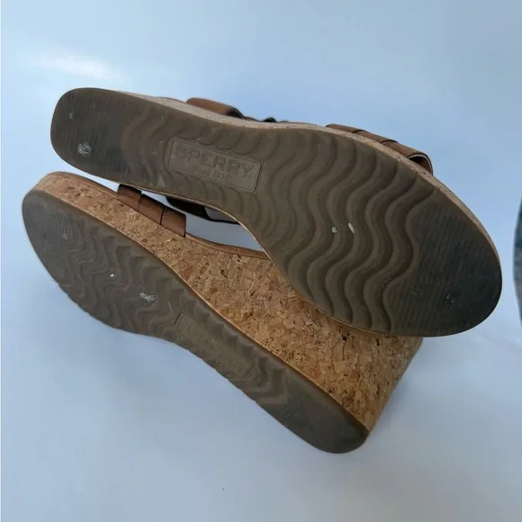 Sperry Dawn Echo wedge sandal Brown 9.5 - Picture 11 of 11